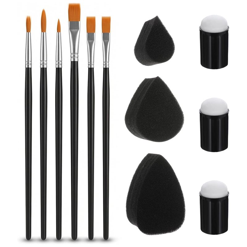 Body Brush - AB34-12 Adet Yüz Boyama Fırçası ve