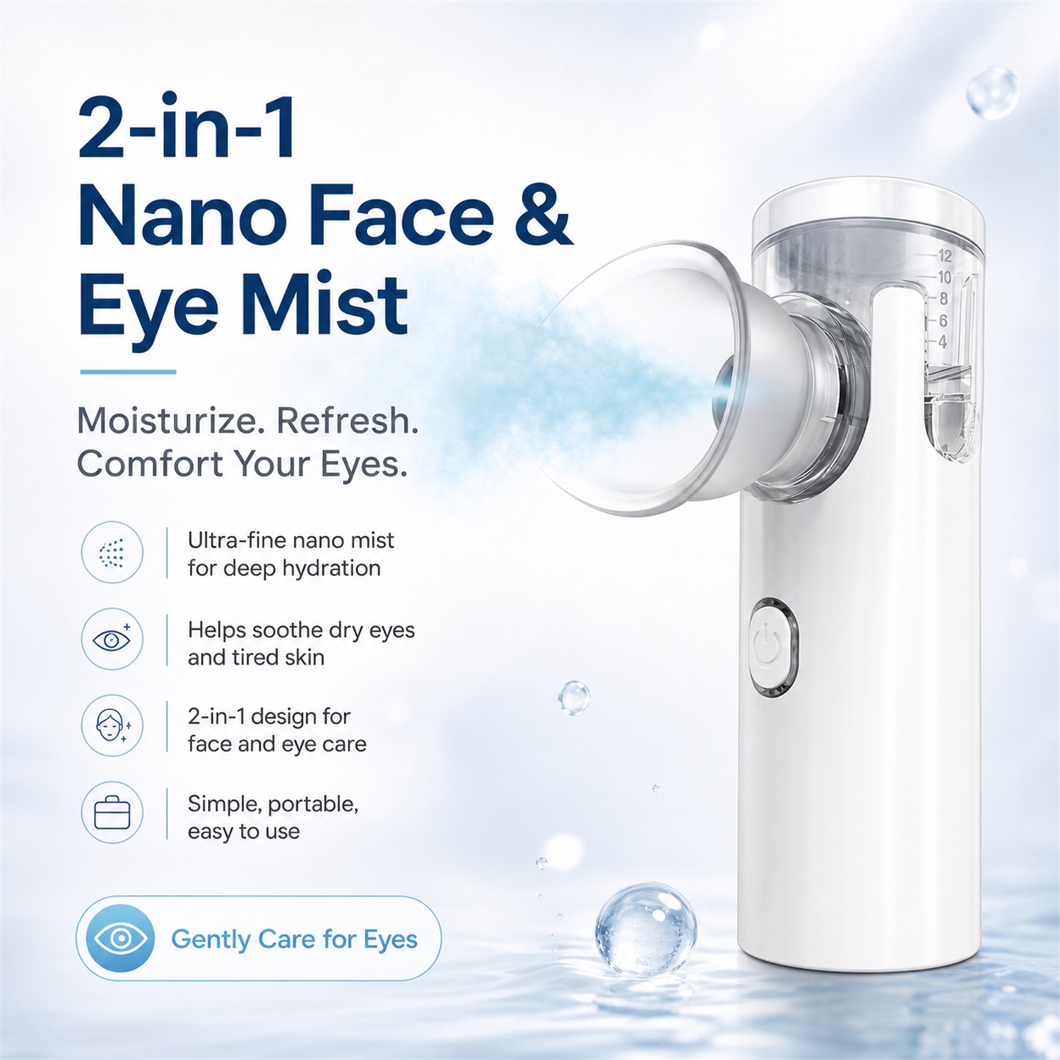 Face Steamer - Nano Sprey Göz Masaj Aleti, Yüz