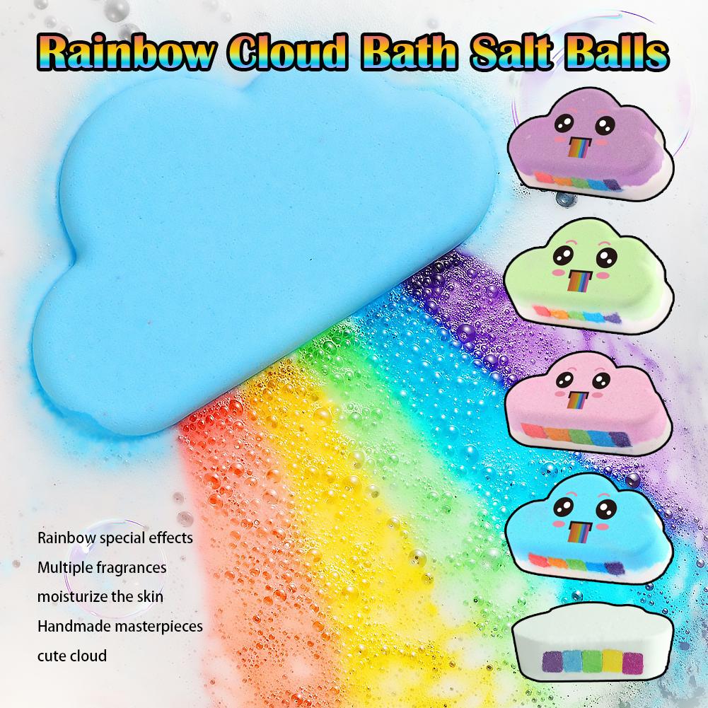 Bath Salts - Çocuklar için Gökkuşağı Bulut Banyo Topu,
