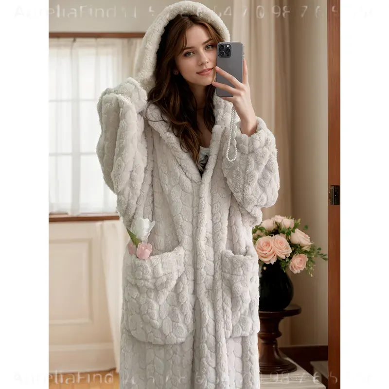 Kadın Flanel Bornoz Sonbahar K - Bathrobe incelemesi ve fiyatı